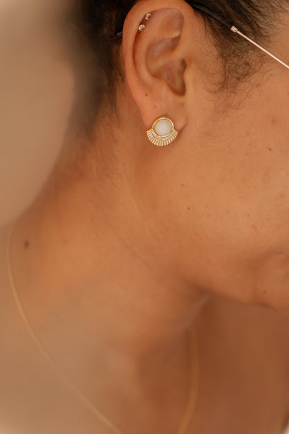 Parure Eos ( Puces d'oreilles et Bague).